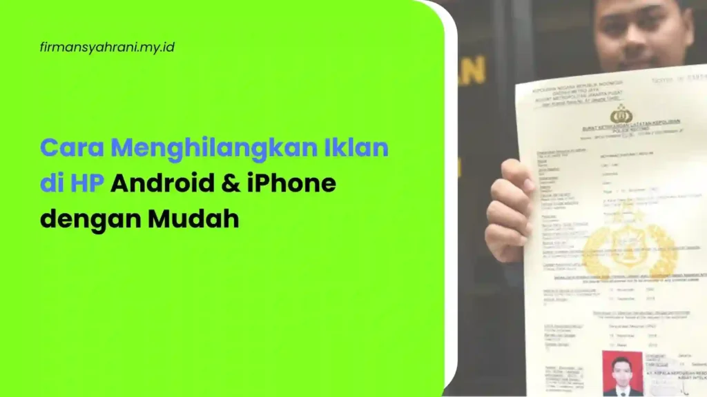 Cara Menghilangkan Iklan di HP